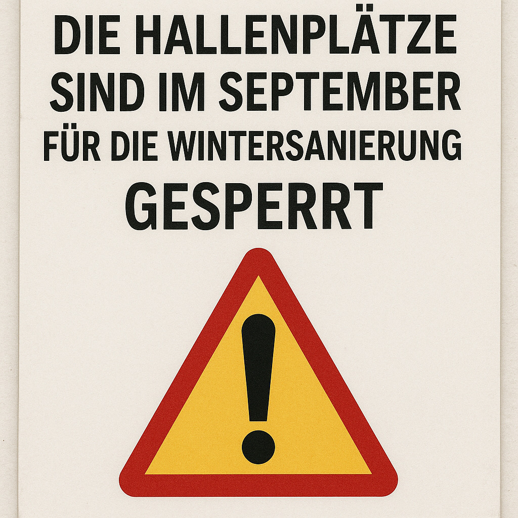 Hallen gesperrt
